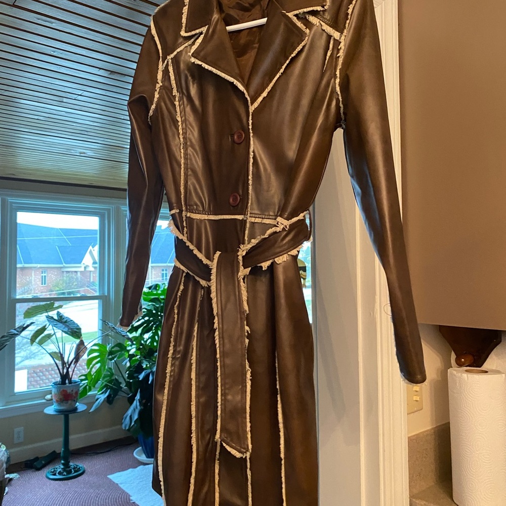 NWOT HYPOACTIVE PANT COAT brown size small